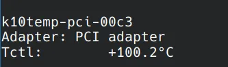 My laptop&#x27;s temperature sensor showing 100.2 degrees C